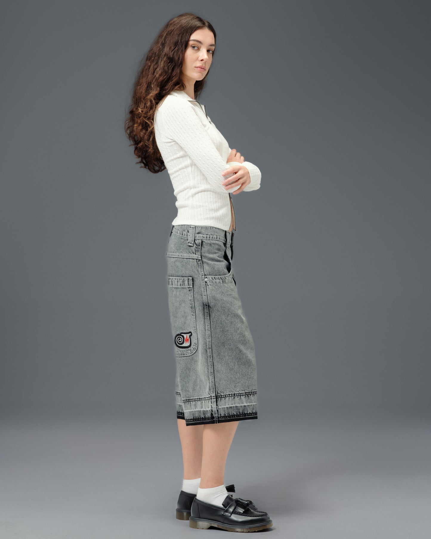 W101 Twin Cannon Shorts. 16" Inseam. Black Vintage.