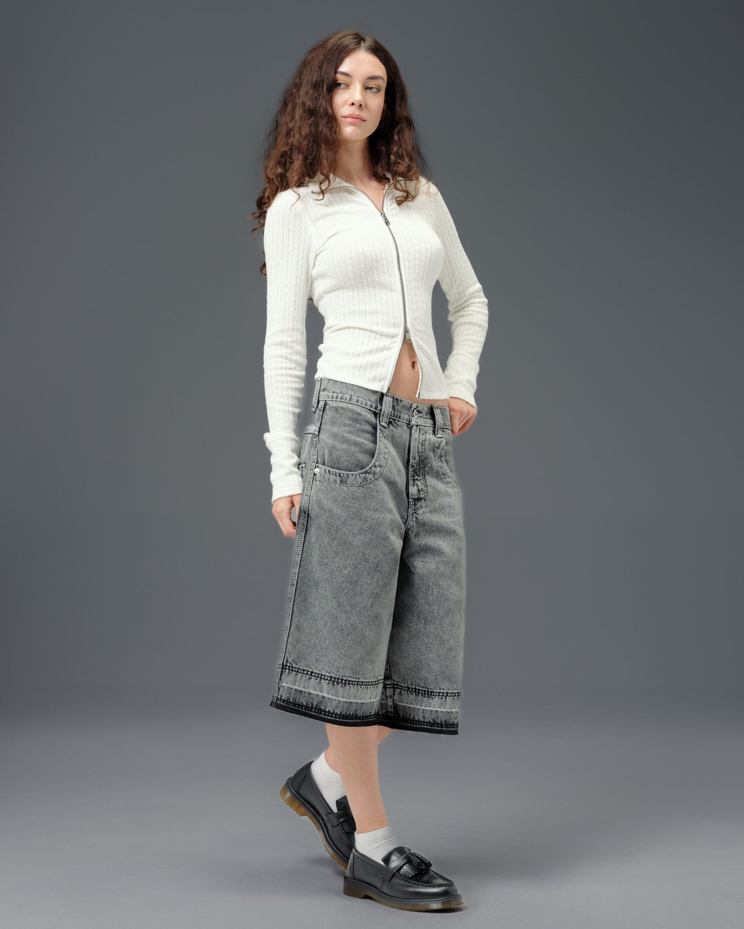 W101 Twin Cannon Shorts. 16" Inseam. Black Vintage.