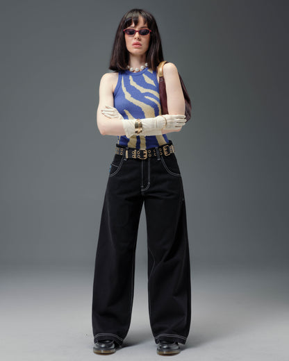 W1179 Easy Wide Pipes. 23". Jet Black.