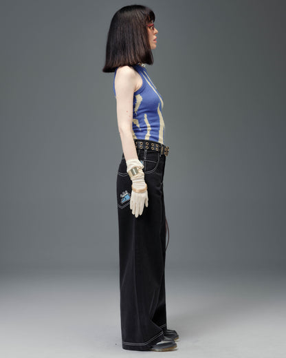 W1179 Easy Wide Pipes. 23". Jet Black.