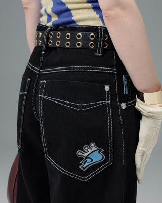 W1179 Easy Wide Pipes. 23". Jet Black.