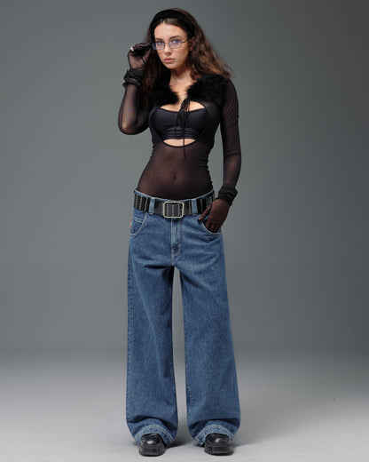 W1179 Easy Wide Pipes. 23". Dark Stone.