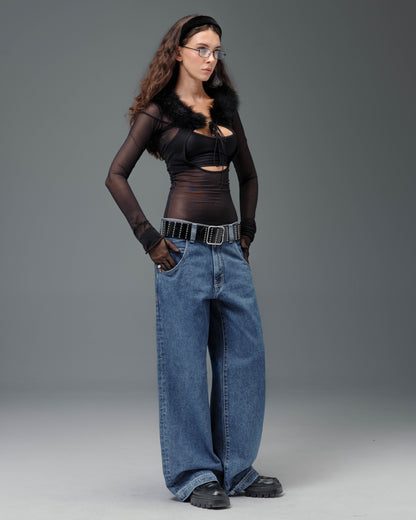 W1179 Easy Wide Pipes. 23". Dark Stone.