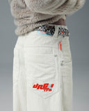 W1179 Easy Wide Pipes. 23". 4 Wale Corduroy. Tofu.