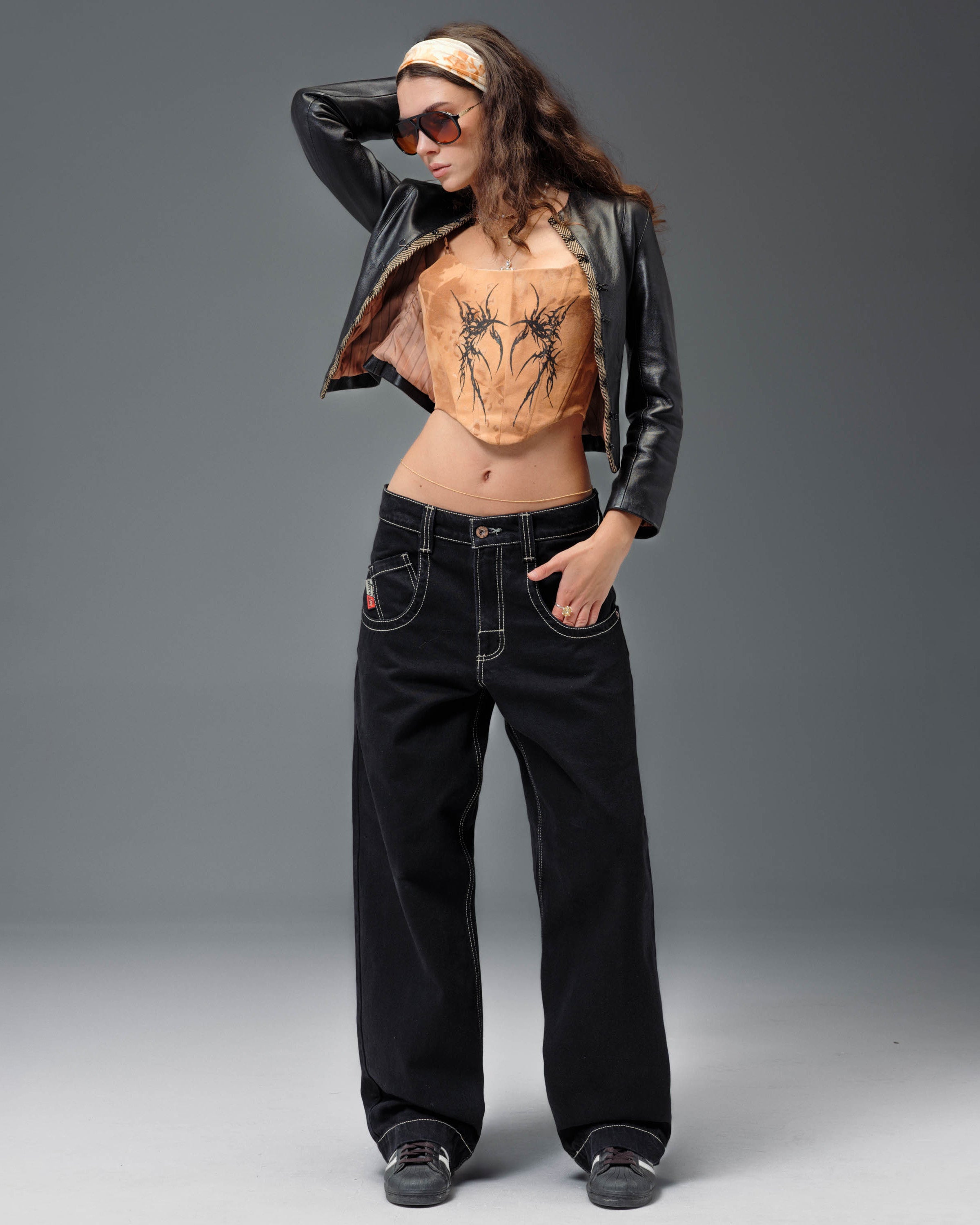 黒龍　　ドッグタウン　ブラックデニム sk8　JNCO DOG TOWN ドッグタウン ブラックデニム 黒 極太 刺繍 b系 ストリート