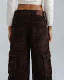 W Quad Cargo. 23". 2 Wale Corduroy. Java Brown.