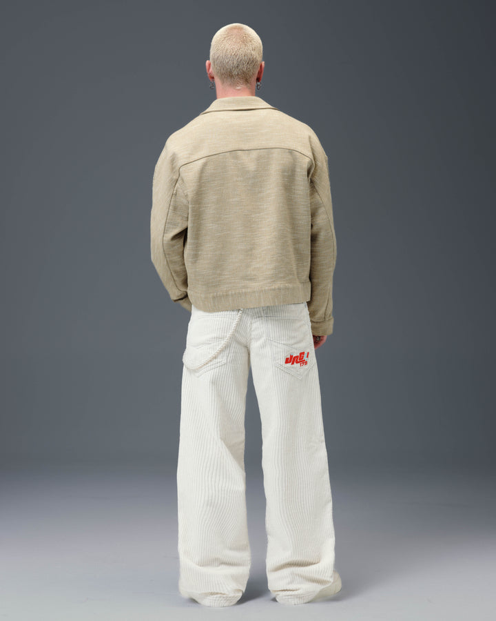 1179 Easy Wide Pipes. 23". 4 Wale Corduroy. Tofu.