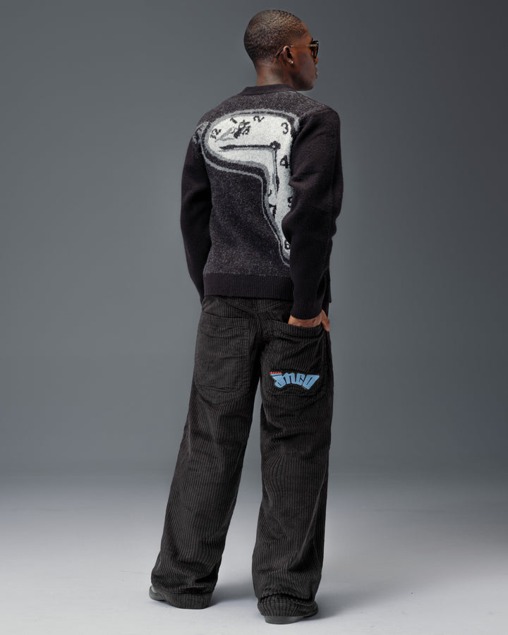 169 Low Down. 20". 4 Wale Corduroy. Black.