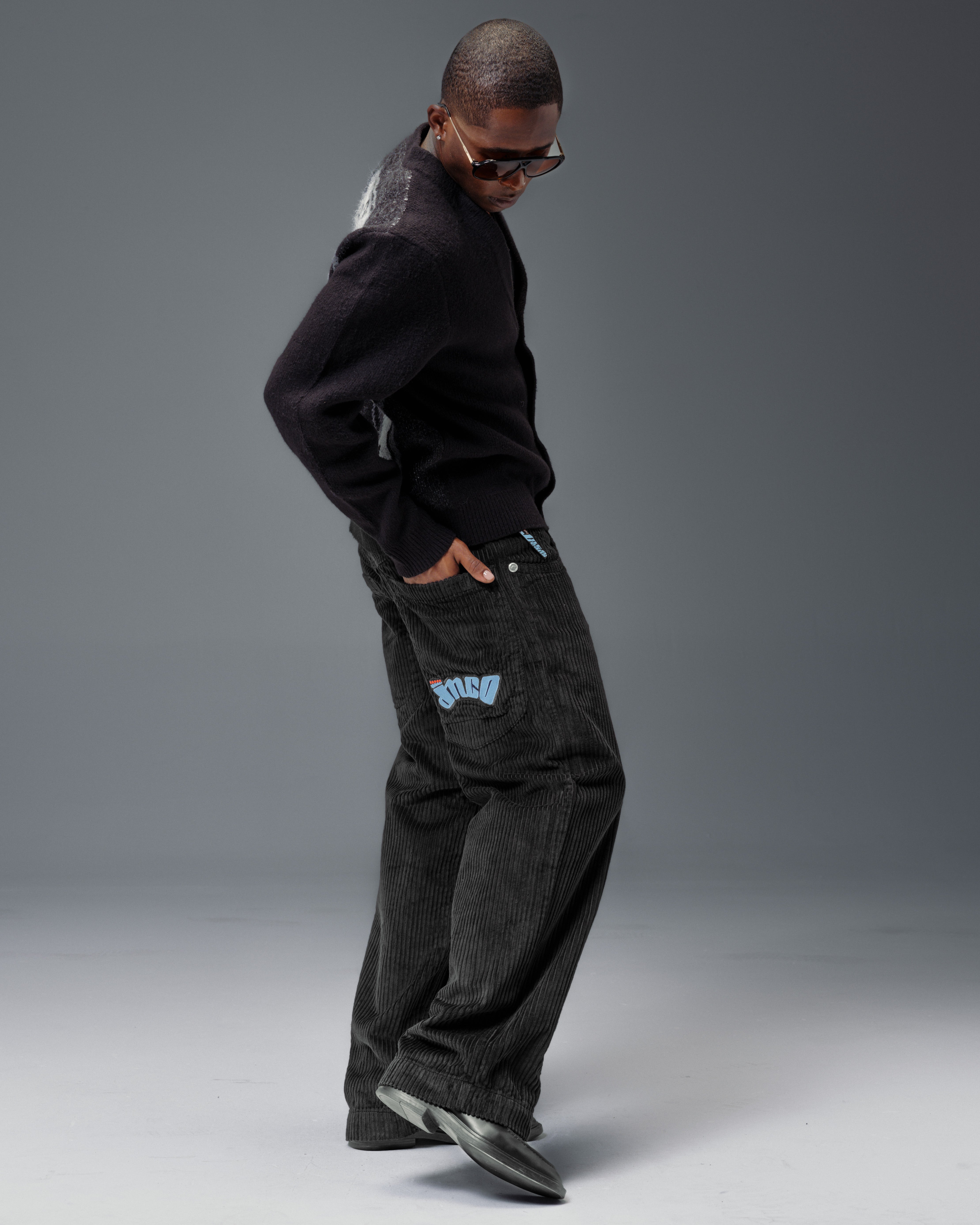 パンツ G&F Co. CORDUROY TROUSERS INK BLACK 32 G&F Co.- CORDUROY TROUSERS _ INK BLACK – BITTERS STORE