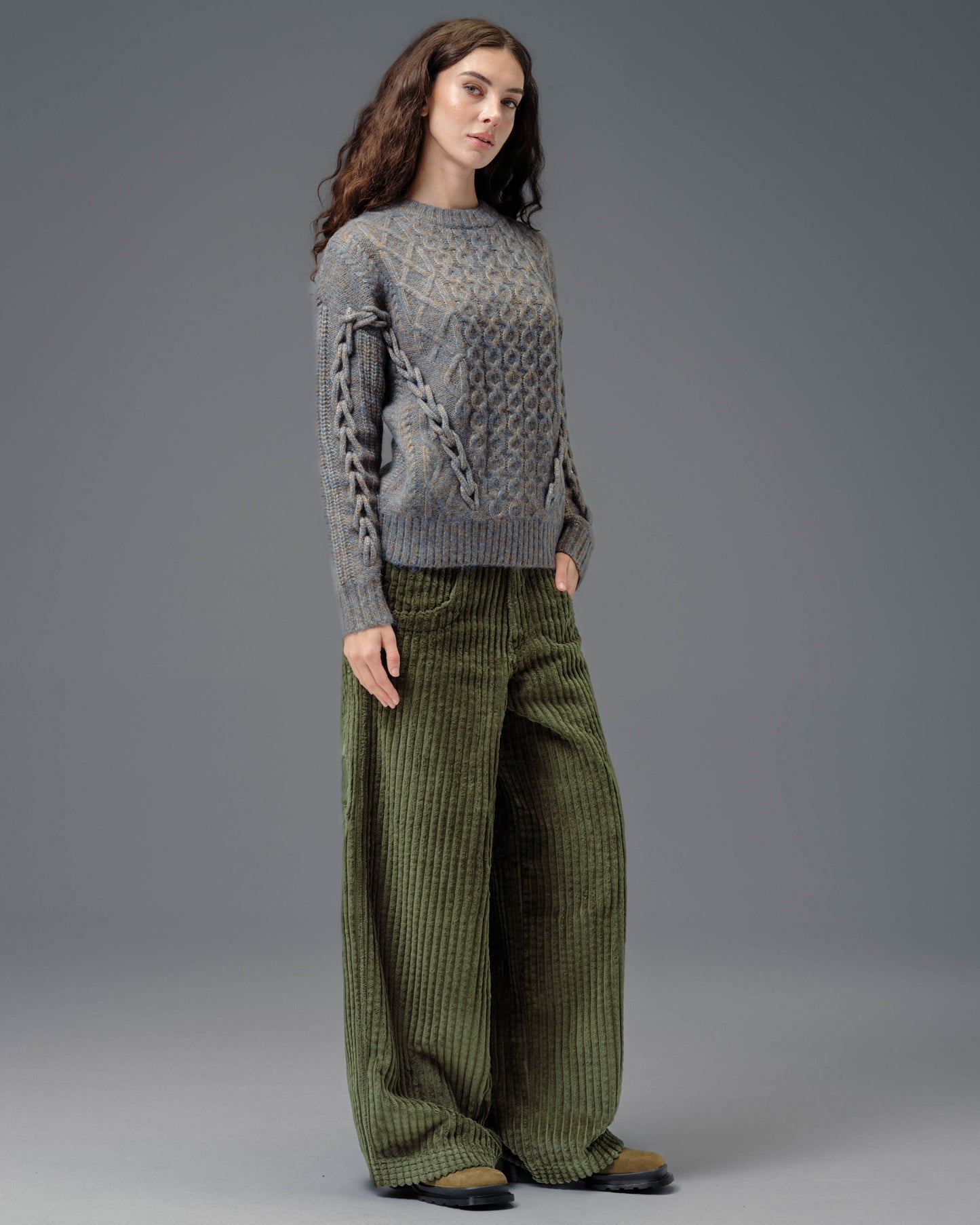 W Jester. 26". 2 Wale Corduroy. Moss.