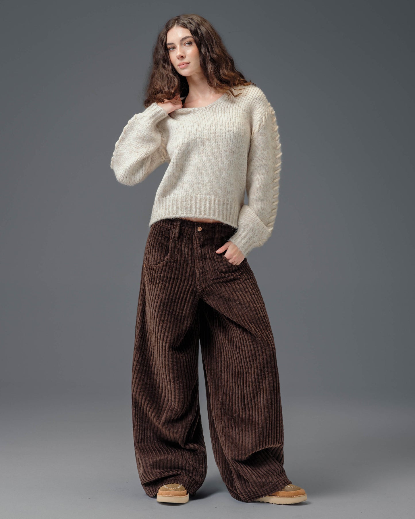 W Jester. 26". 2 Wale Corduroy. Java Brown.