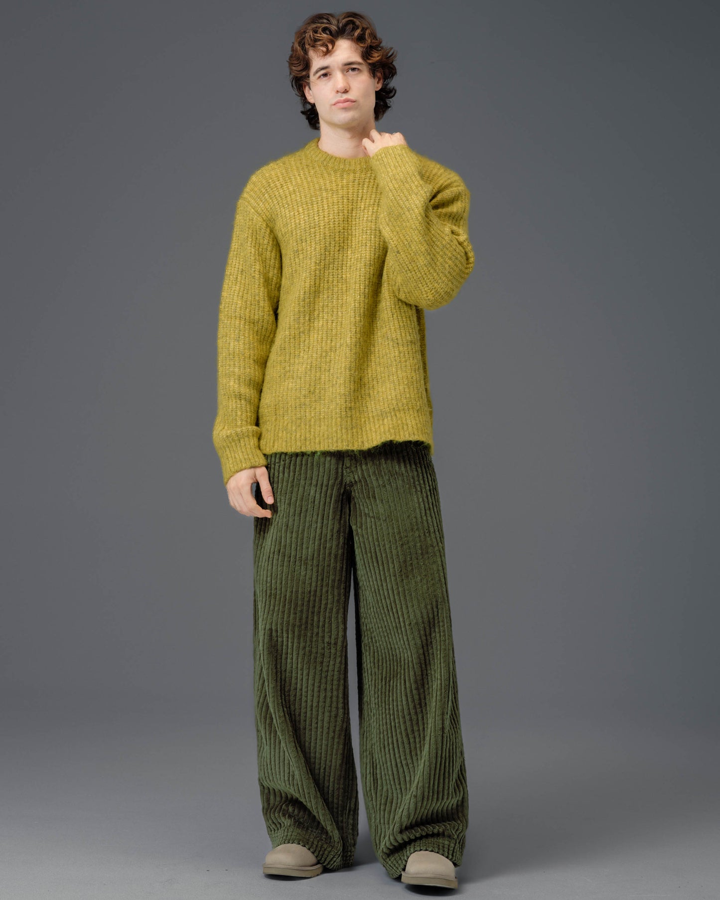 Jester. 26". 2 Wale Corduroy. Moss.