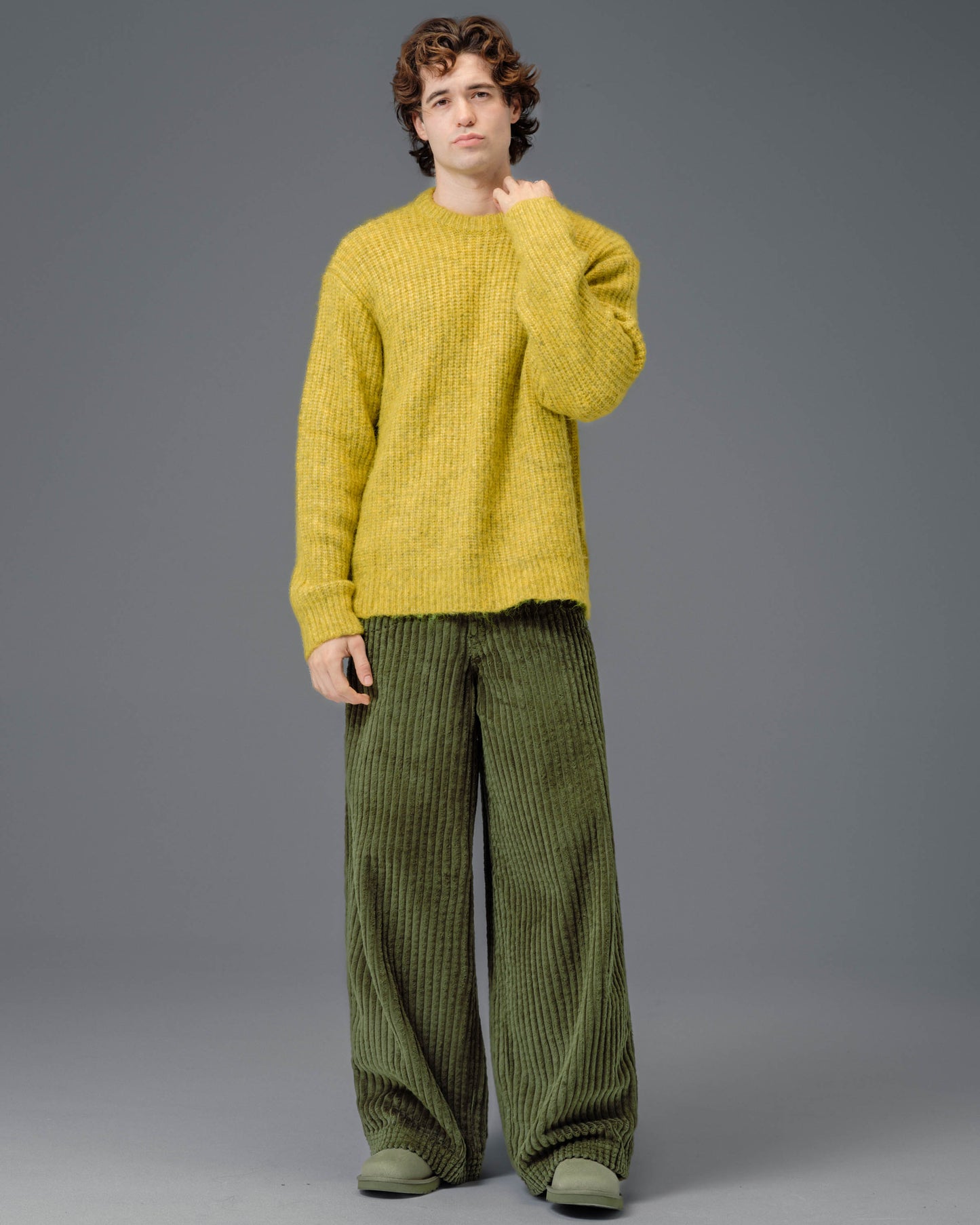 Jester. 26". 2 Wale Corduroy. Moss.