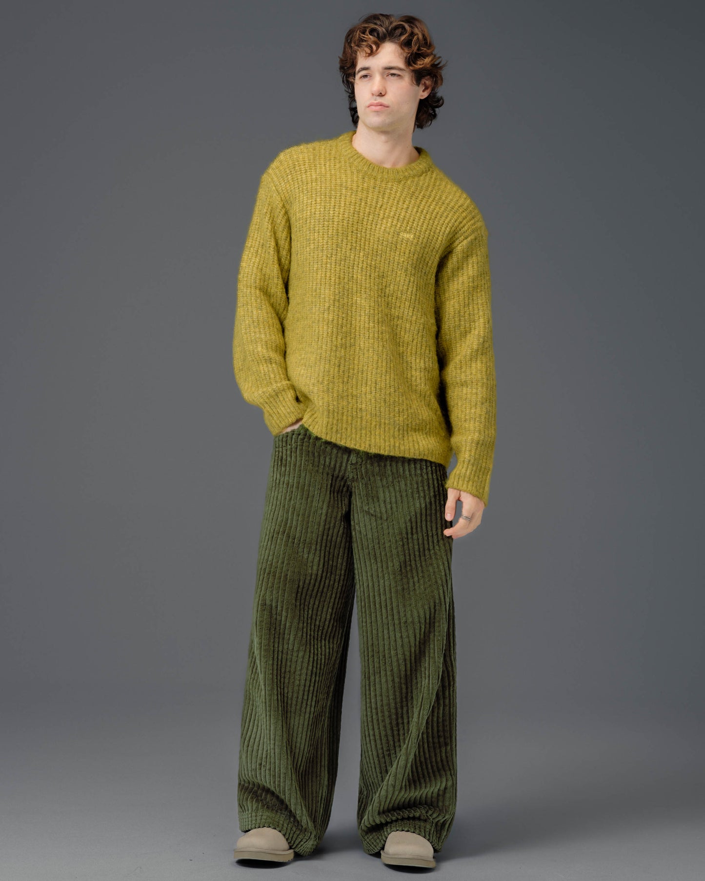 Jester. 26". 2 Wale Corduroy. Moss.