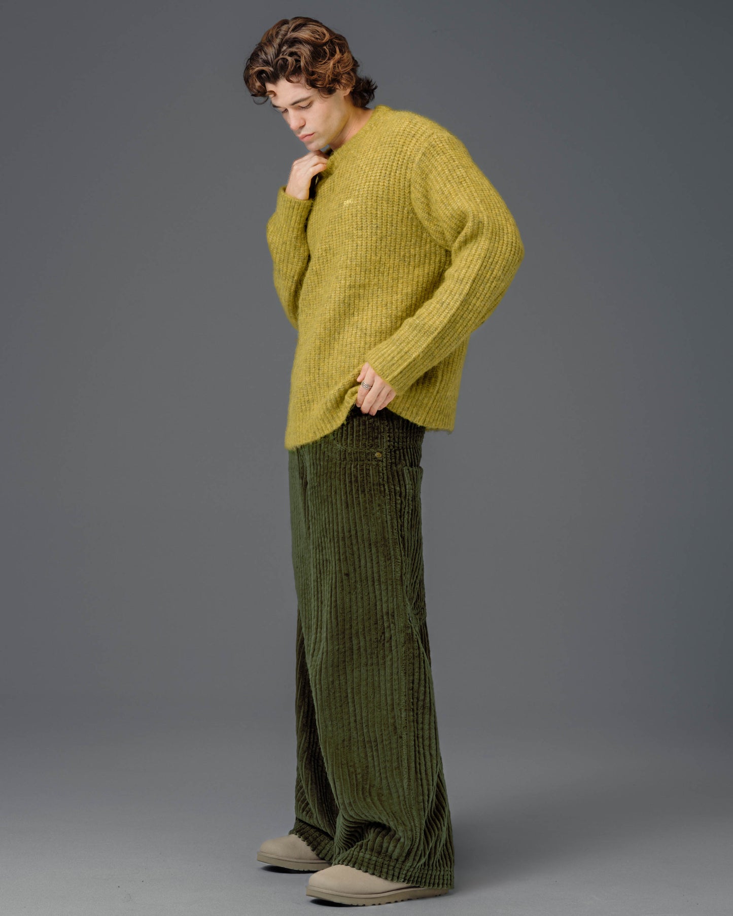 Jester. 26". 2 Wale Corduroy. Moss.