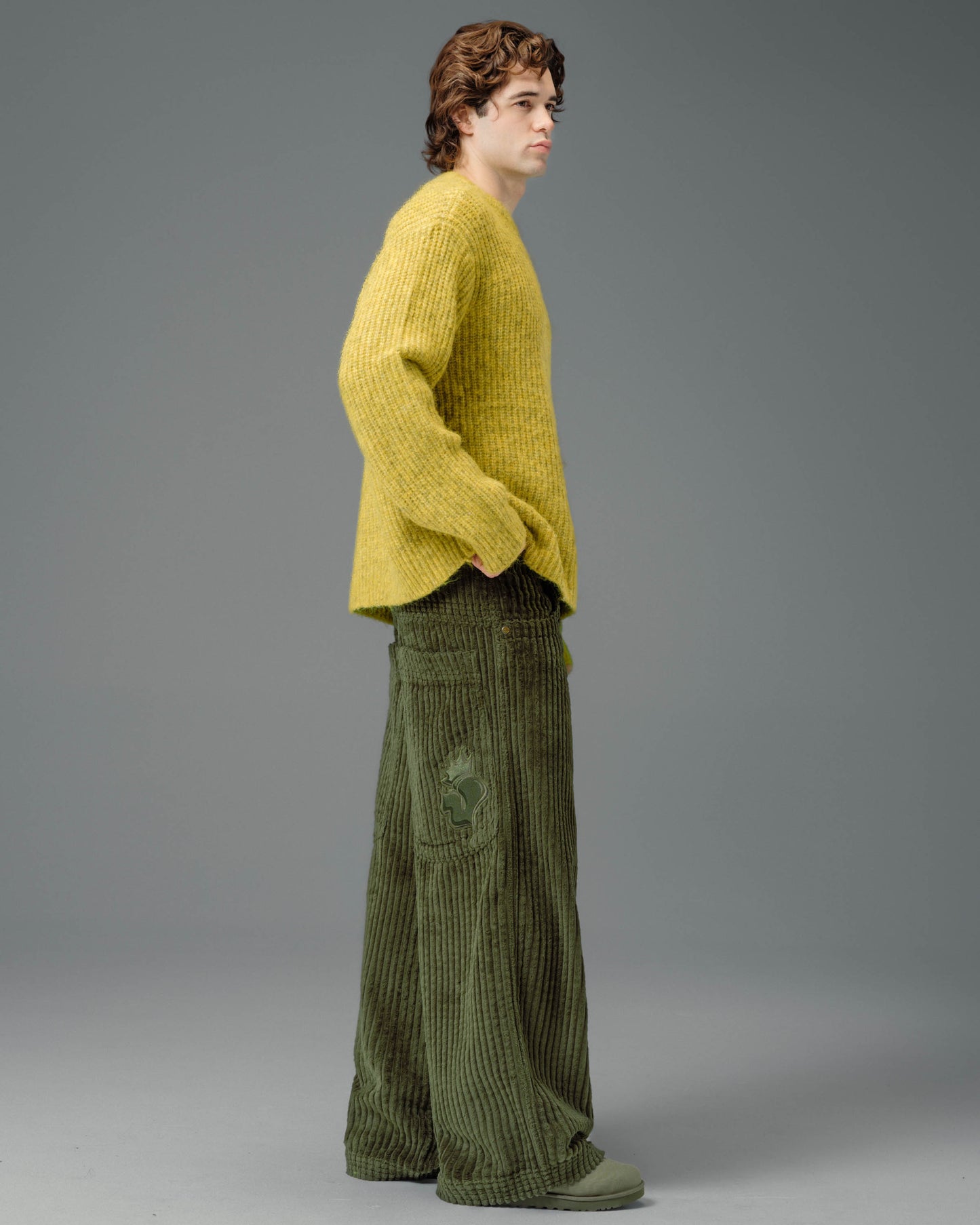 Jester. 26". 2 Wale Corduroy. Moss.