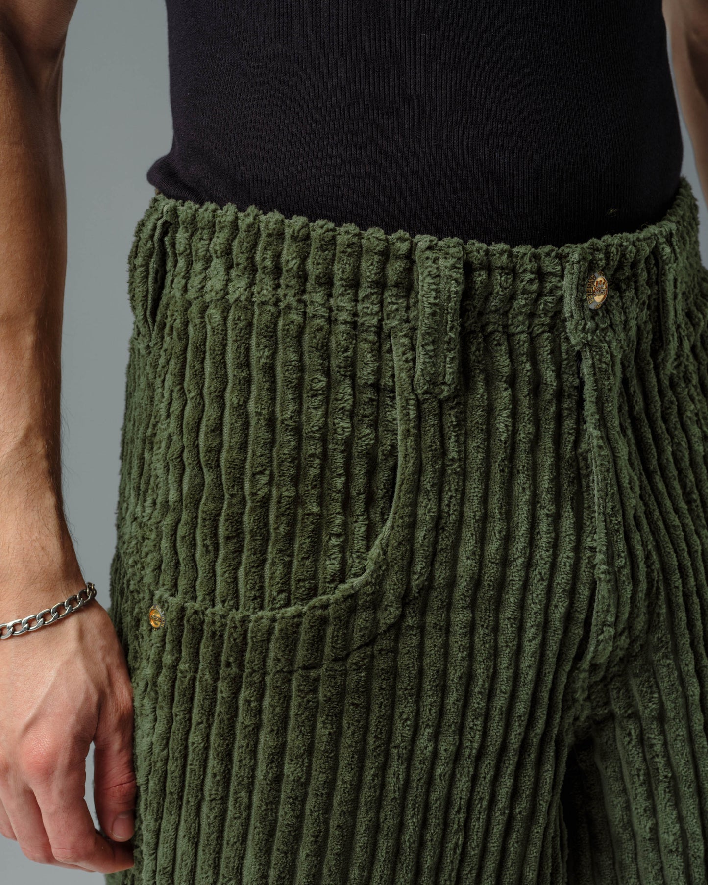 Jester. 26". 2 Wale Corduroy. Moss.