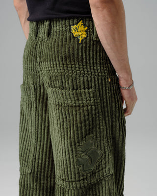 Jester. 26". 2 Wale Corduroy. Moss.