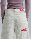 W1179 Easy Wide Pipes. 23". 4 Wale Corduroy. Tofu.