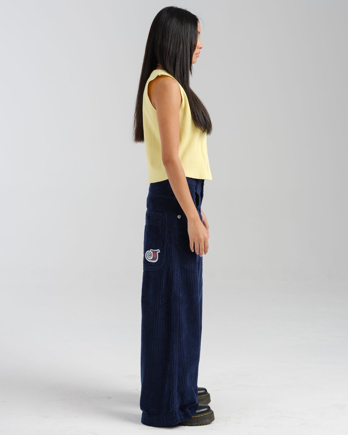 W101 Twin Cannon. 26". 4 Wale Corduroy. Navy.