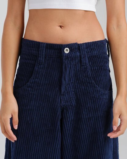 W101 Twin Cannon. 26". 4 Wale Corduroy. Navy.