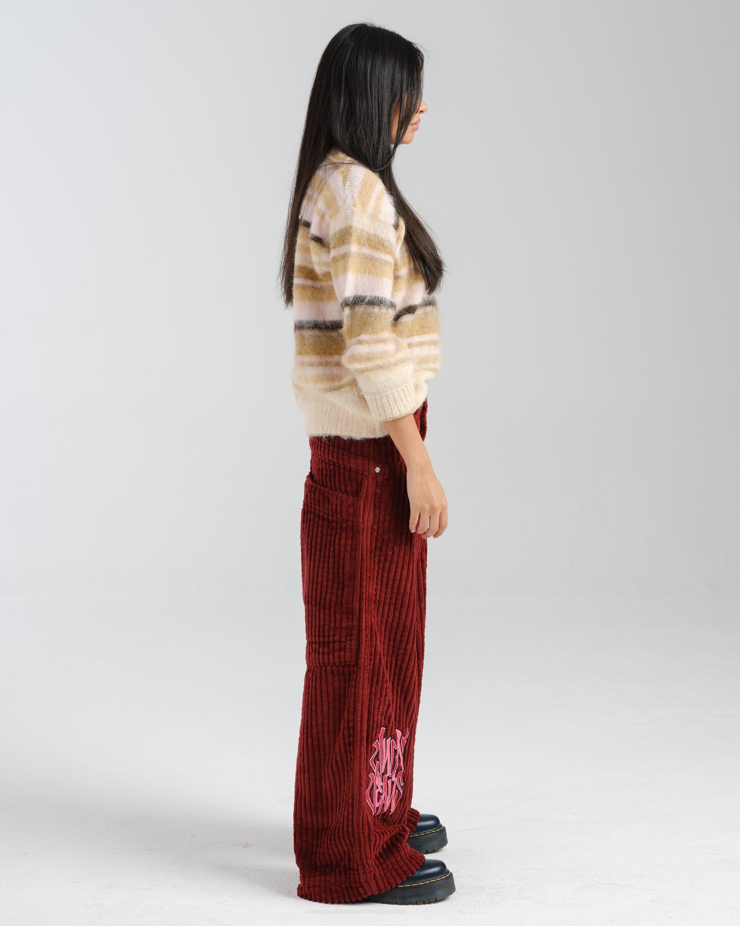 W Rollin. 26". 2 Wale Corduroy. Burgundy.