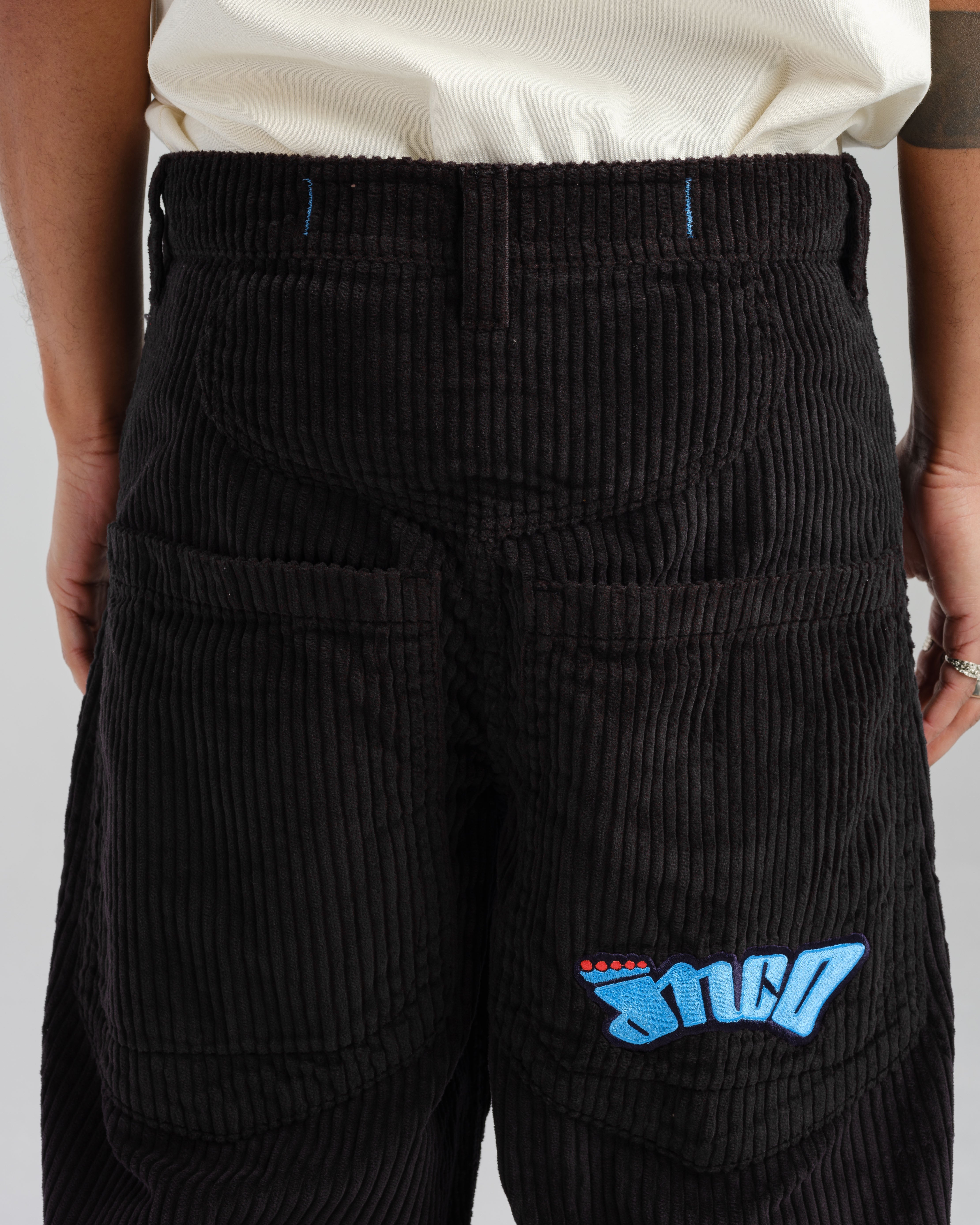 169 Low Down. 20". 4 Wale Corduroy. Black.
