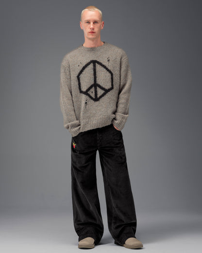 179 Pipes. 23". 4 Wale Corduroy. Black.