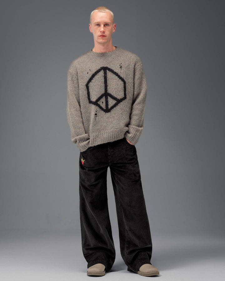 179 Pipes. 23". 4 Wale Corduroy. Black.