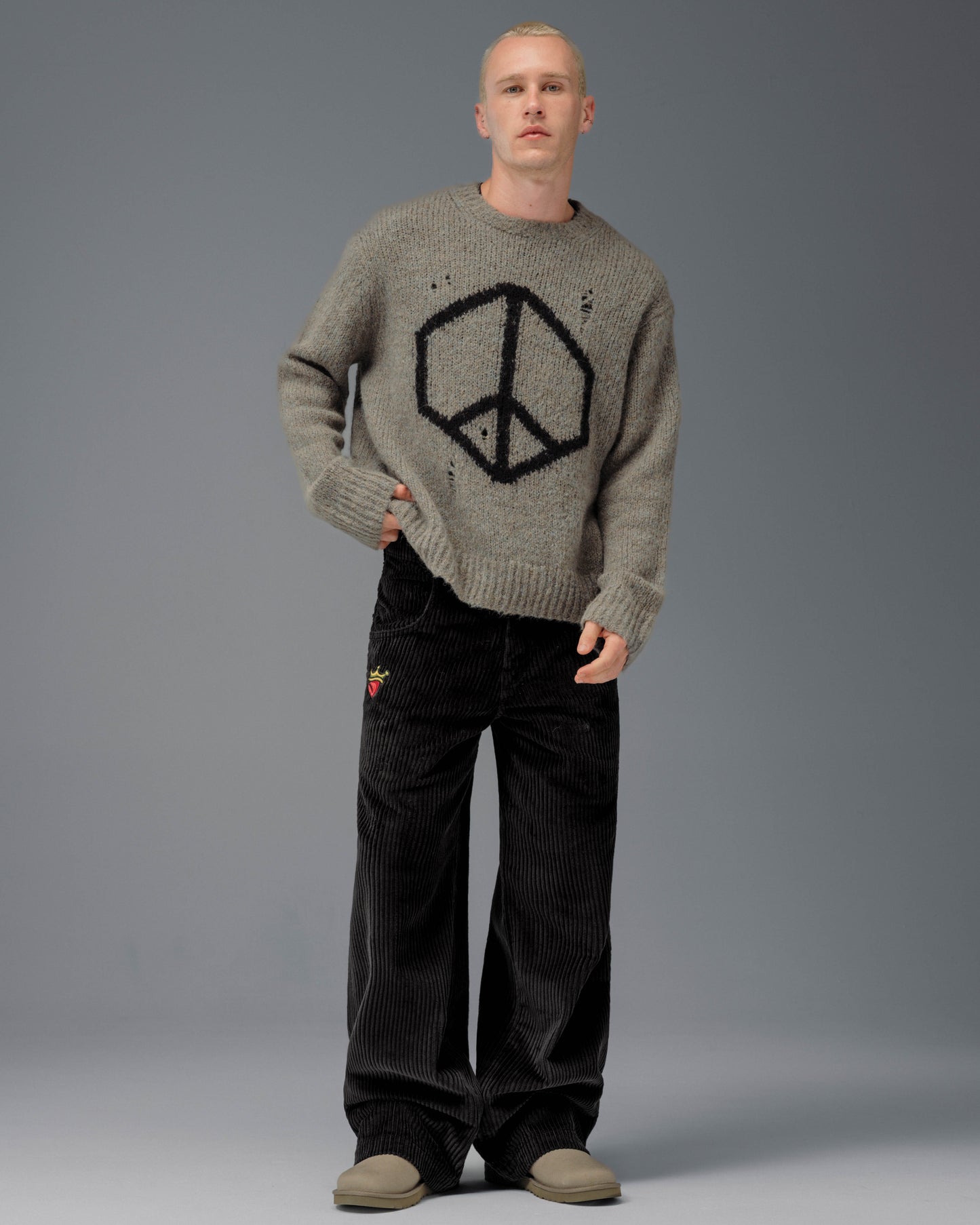 179 Pipes. 23". 4 Wale Corduroy. Black.