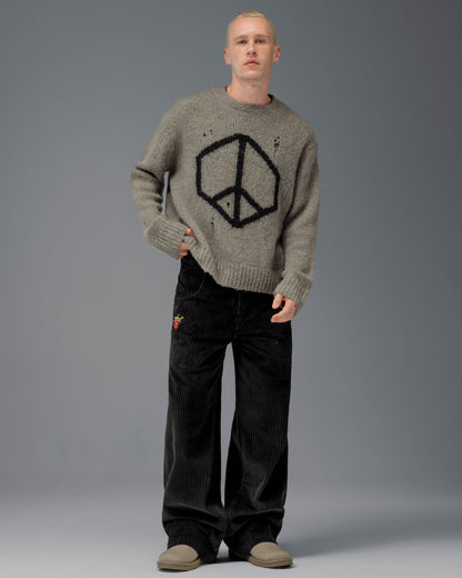 179 Pipes. 23". 4 Wale Corduroy. Black.