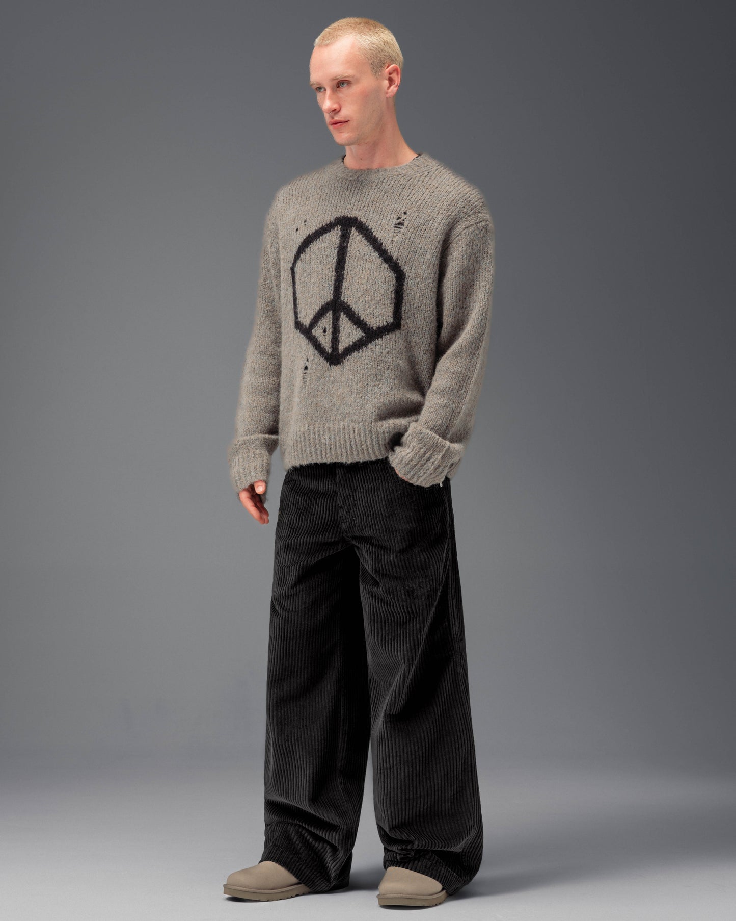 179 Pipes. 23". 4 Wale Corduroy. Black.