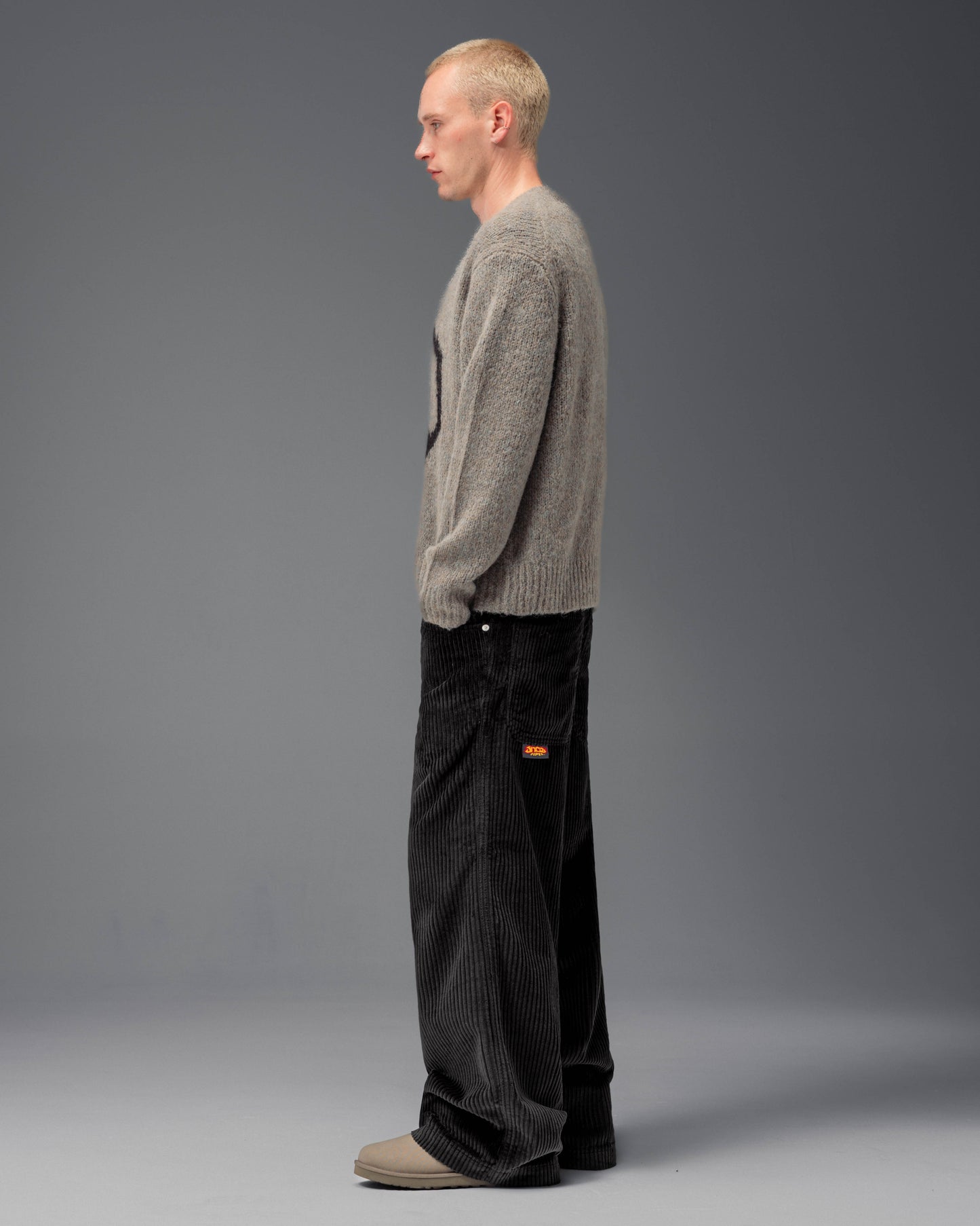 179 Pipes. 23". 4 Wale Corduroy. Black.