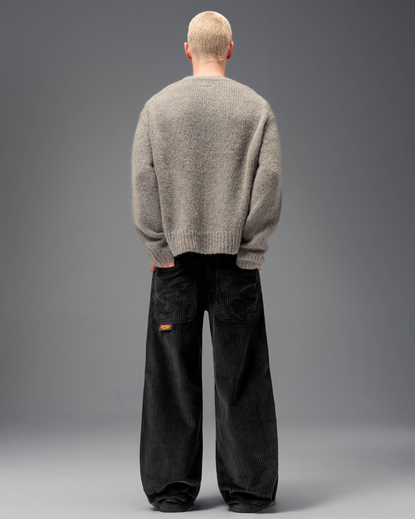 179 Pipes. 23". 4 Wale Corduroy. Black.