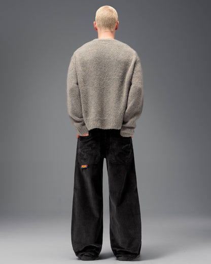 179 Pipes. 23". 4 Wale Corduroy. Black.