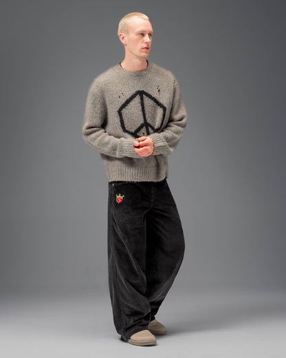 179 Pipes. 23". 4 Wale Corduroy. Black.