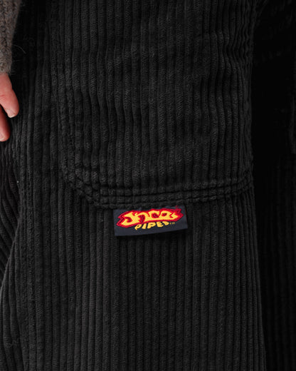 179 Pipes. 23". 4 Wale Corduroy. Black.