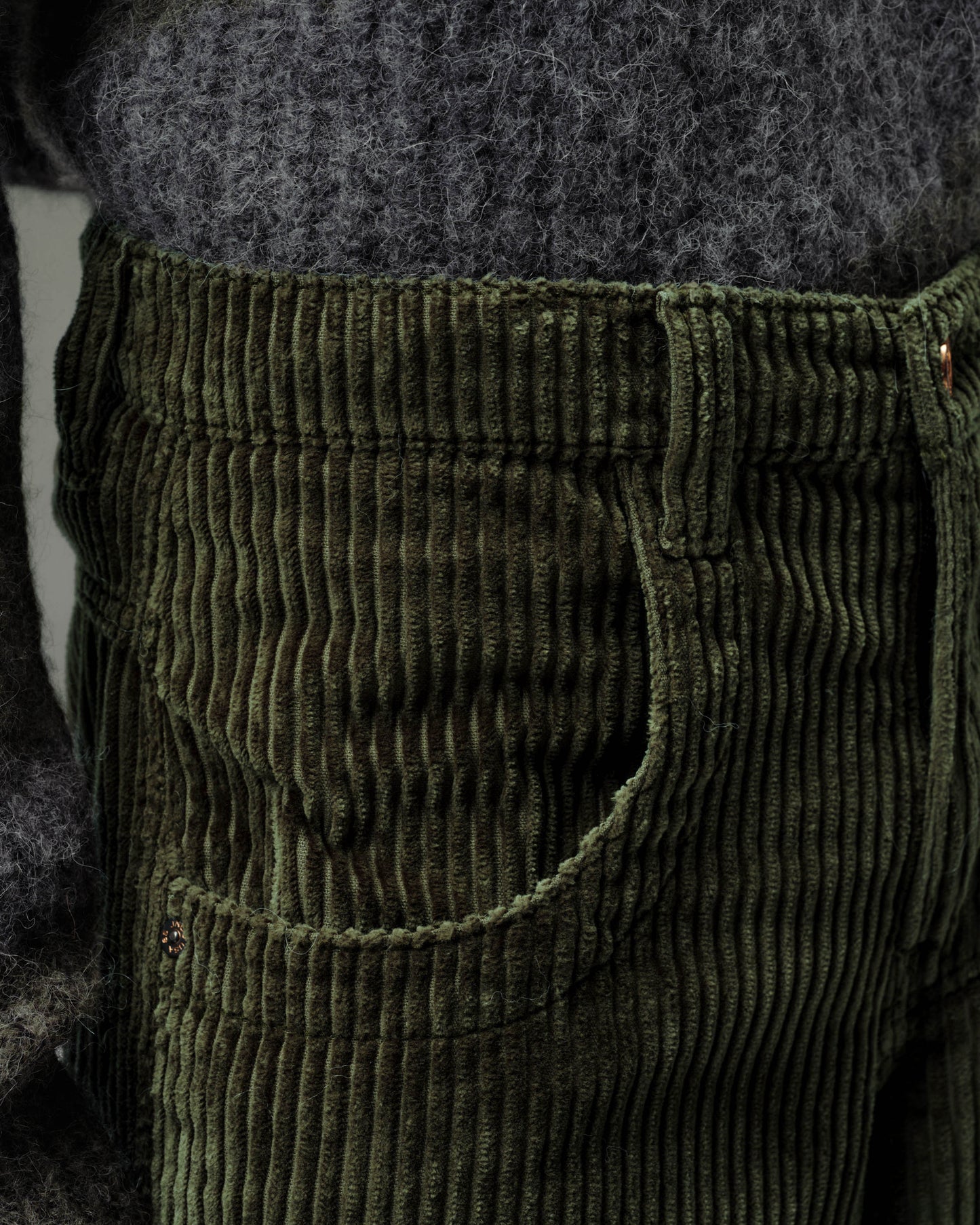 101 Twin Cannon. 26". 4 Wale Corduroy. Moss. NEW