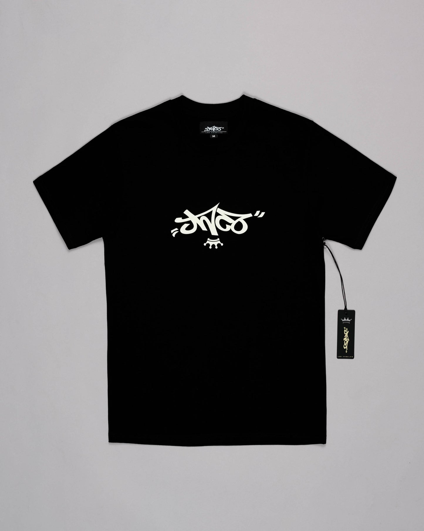 Reversed Crown Tee. Black/ Natural.