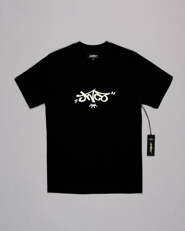 Reversed Crown Tee. Black/ Natural.