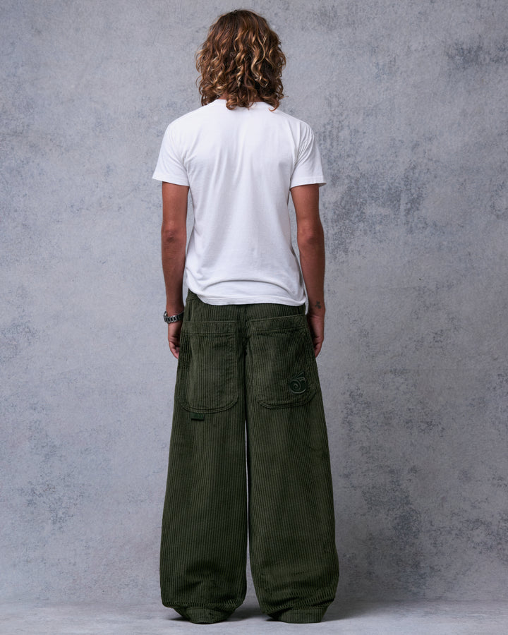 101 Twin Cannon. 26". 4 Wale Corduroy. Moss.