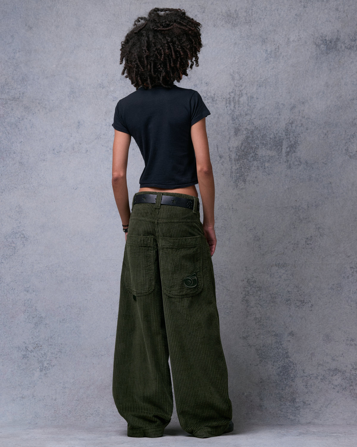 W101 Twin Cannon. 26". 4 Wale Corduroy. Moss.