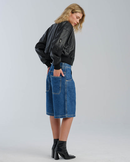 W179 Pipes Shorts. 14" Inseam. Dark Stone.