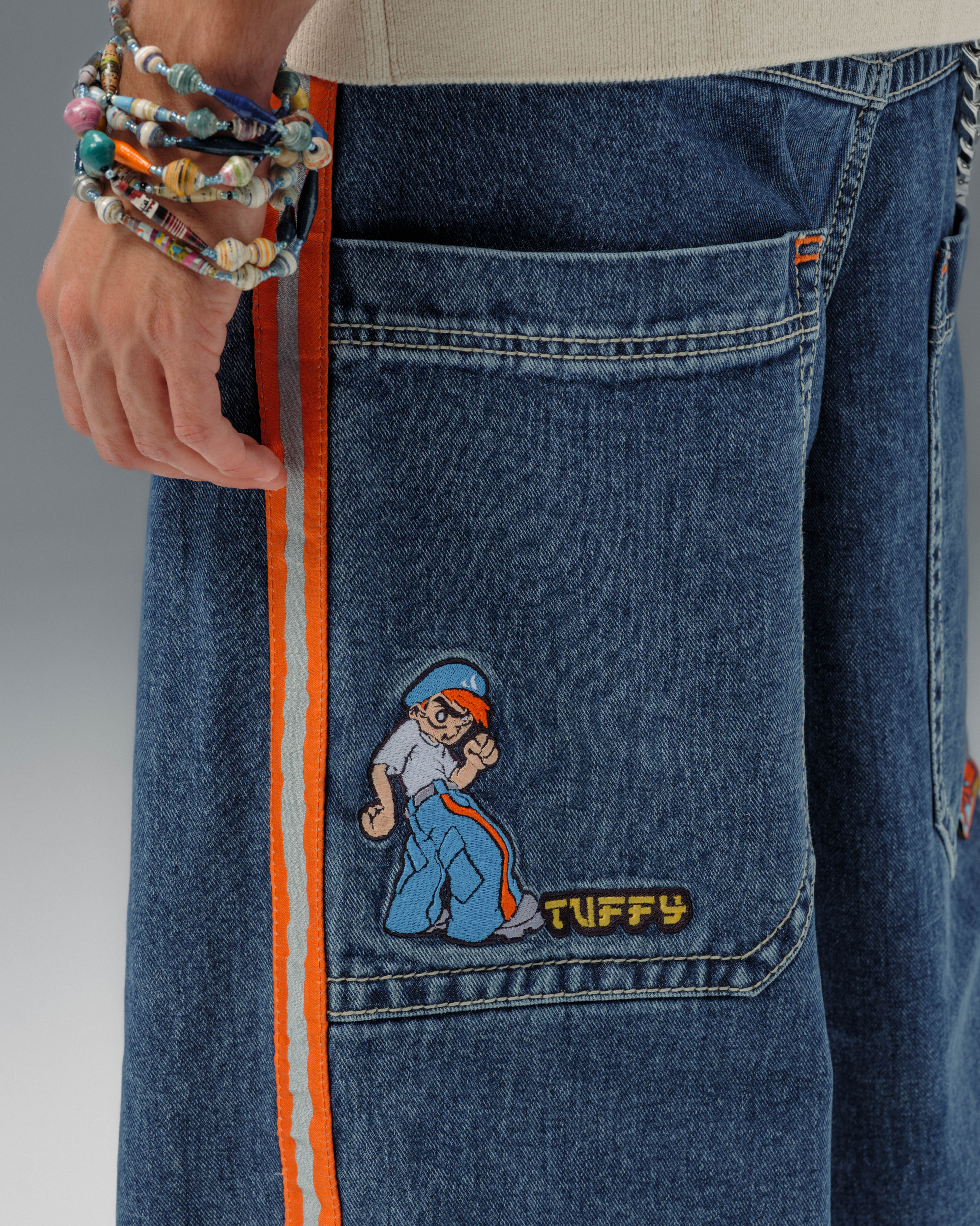【タグ付き】【80s〜90s】 jnco 迷彩　ハーフ　デニム　パンツ Tuffy. 23