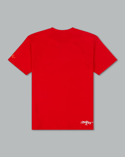Tribal Dragon Tee. Red.