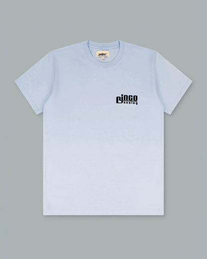 Turntable Tee. Powder Blue.