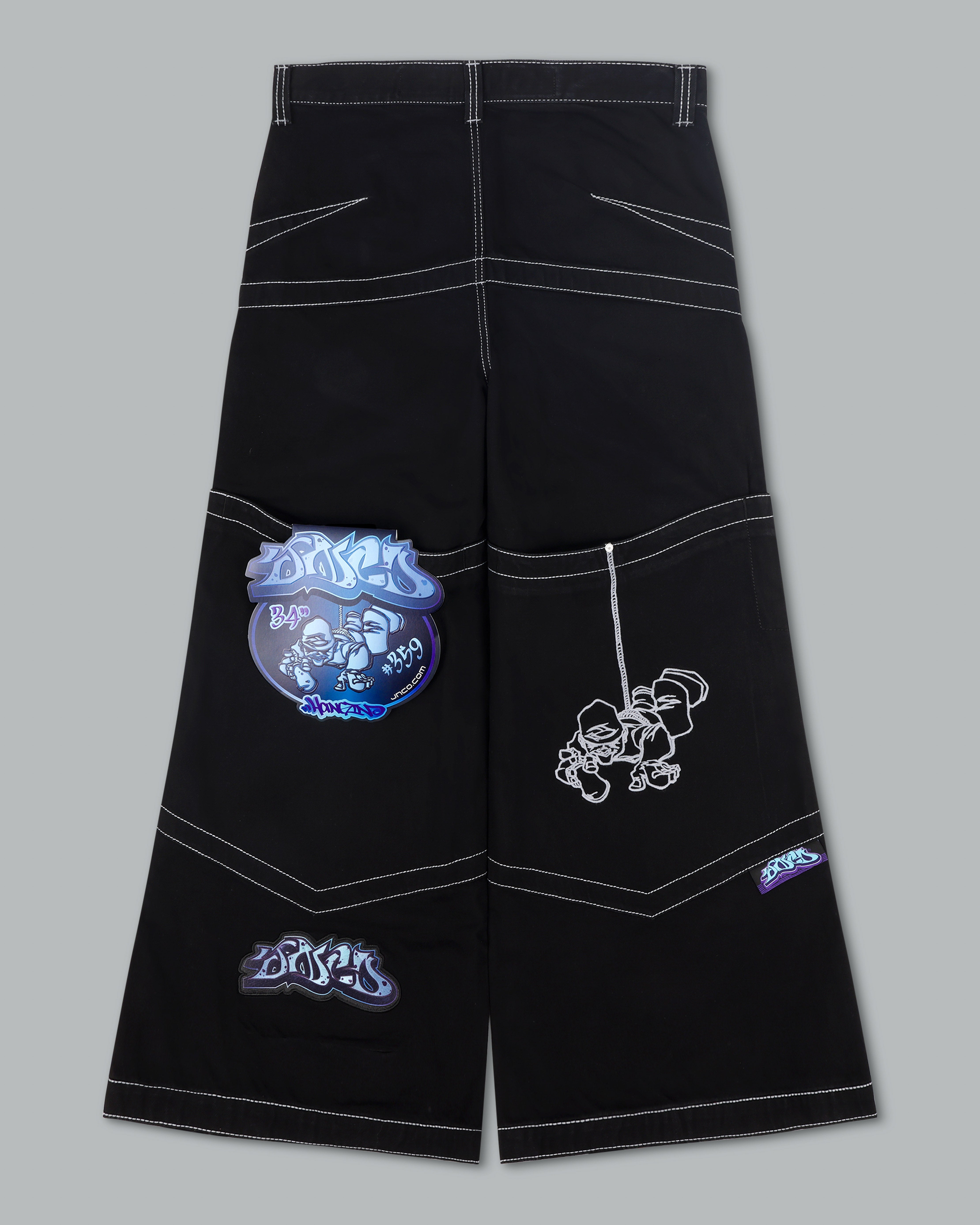 JNCO JEANS ブラック ショートパンツ 179 Pipes Shorts. 14