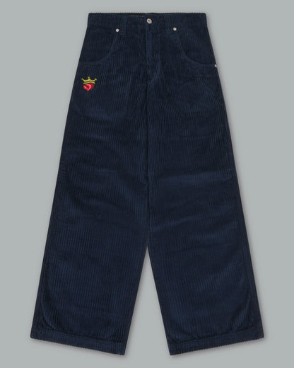 W179 Pipes. 23". 4 Wale Corduroy. Navy.