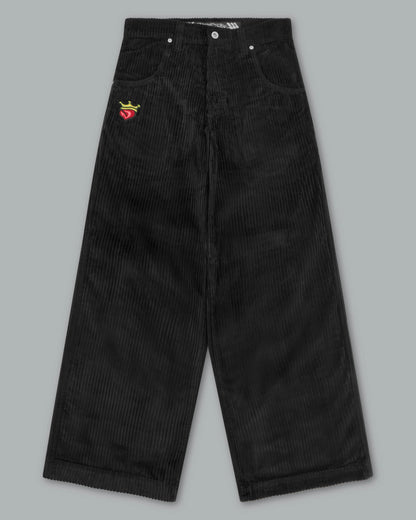 W179 Pipes. 23". 4 Wale Corduroy. Black.