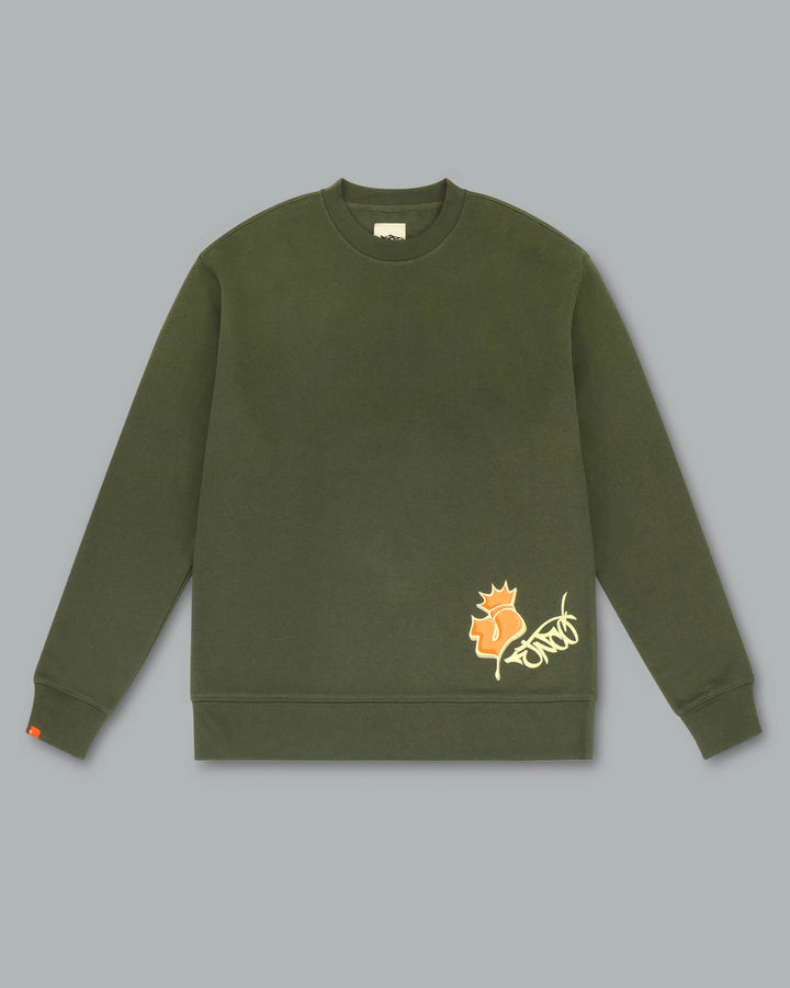 "4 The People" Crewneck. Cypress.